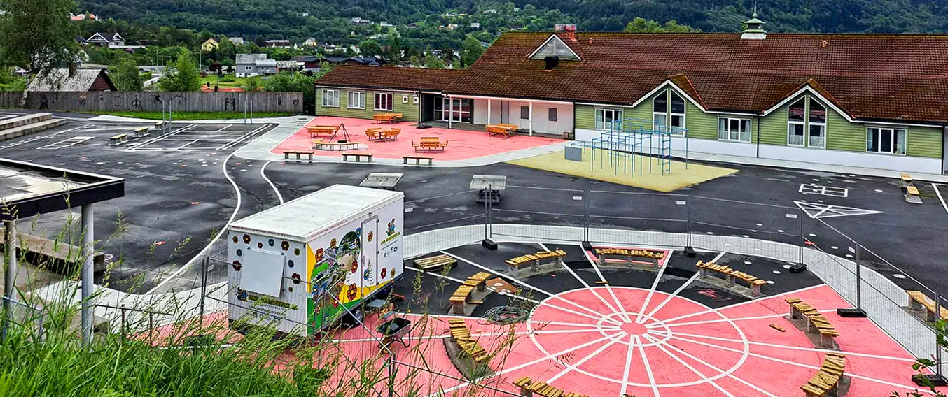 Uteområde på Fusa ungdomsskule