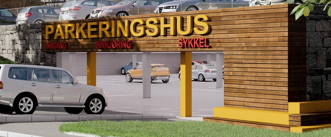 Parkeringsanlegg Giskavollen illustrasjon.