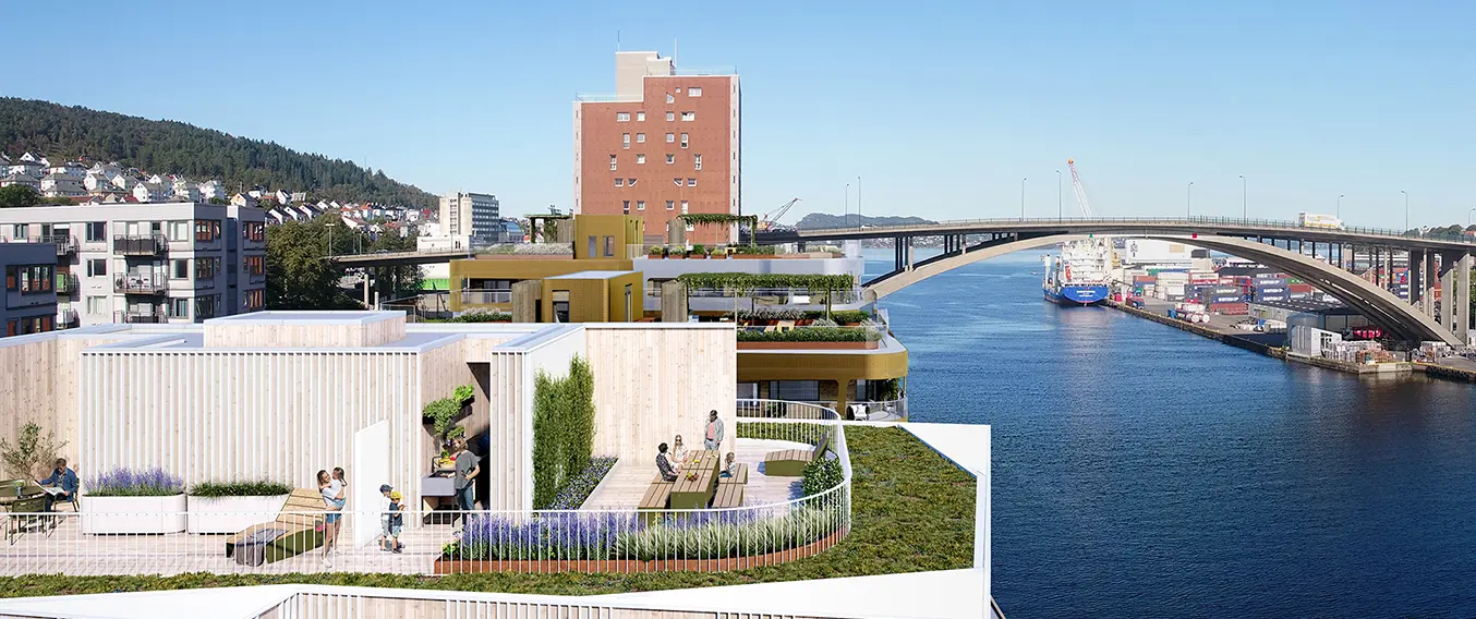 Takhage Kuben i Damsgårdssundet