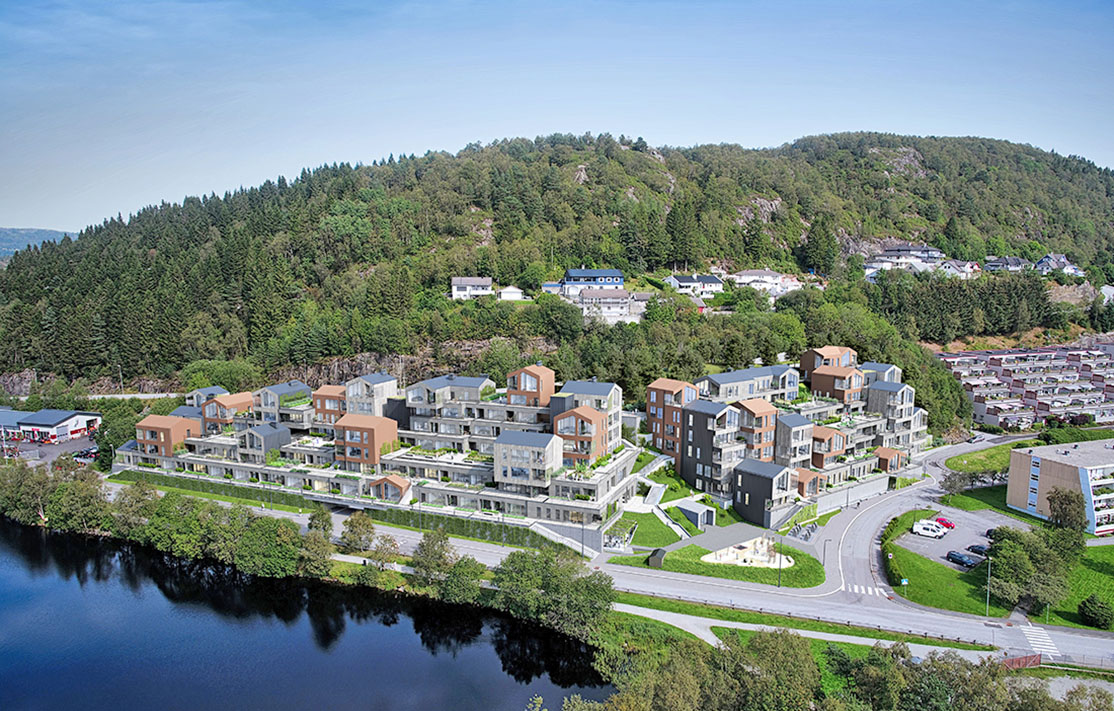 Uteområde i Liaparken.