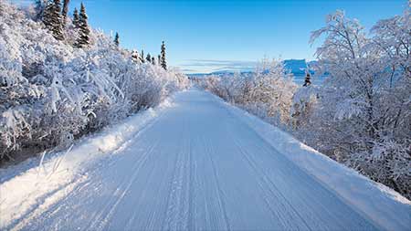 Vinterlandskap uten salt. Foto